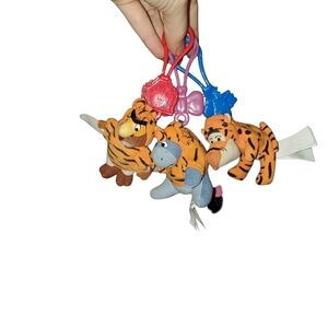 Vintage Plush Clip On Keychains. The Tigger Movie